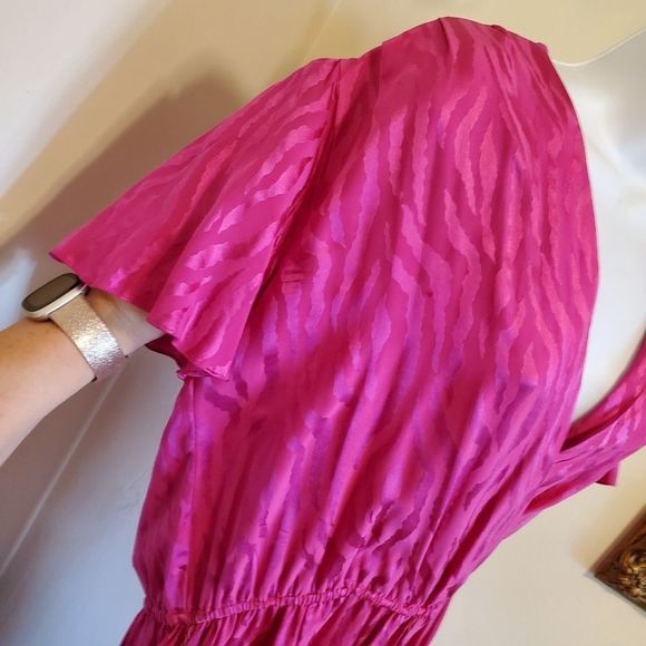 80's Vintage Pavilion Silk Fit & Flare Dress - Picture 10 of 12